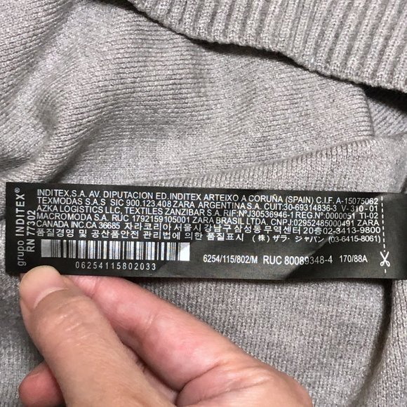 Zara Gray Embellished Hoodie Sweater - Picture 8 of 9